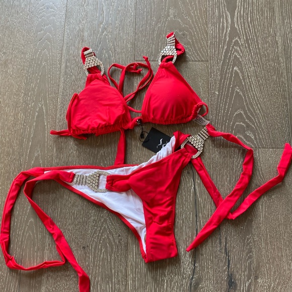 Bikinx embellished red string bikini - Picture 6 of 11